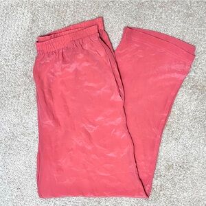Coral Pink Vintage Silk Pull On Pants
